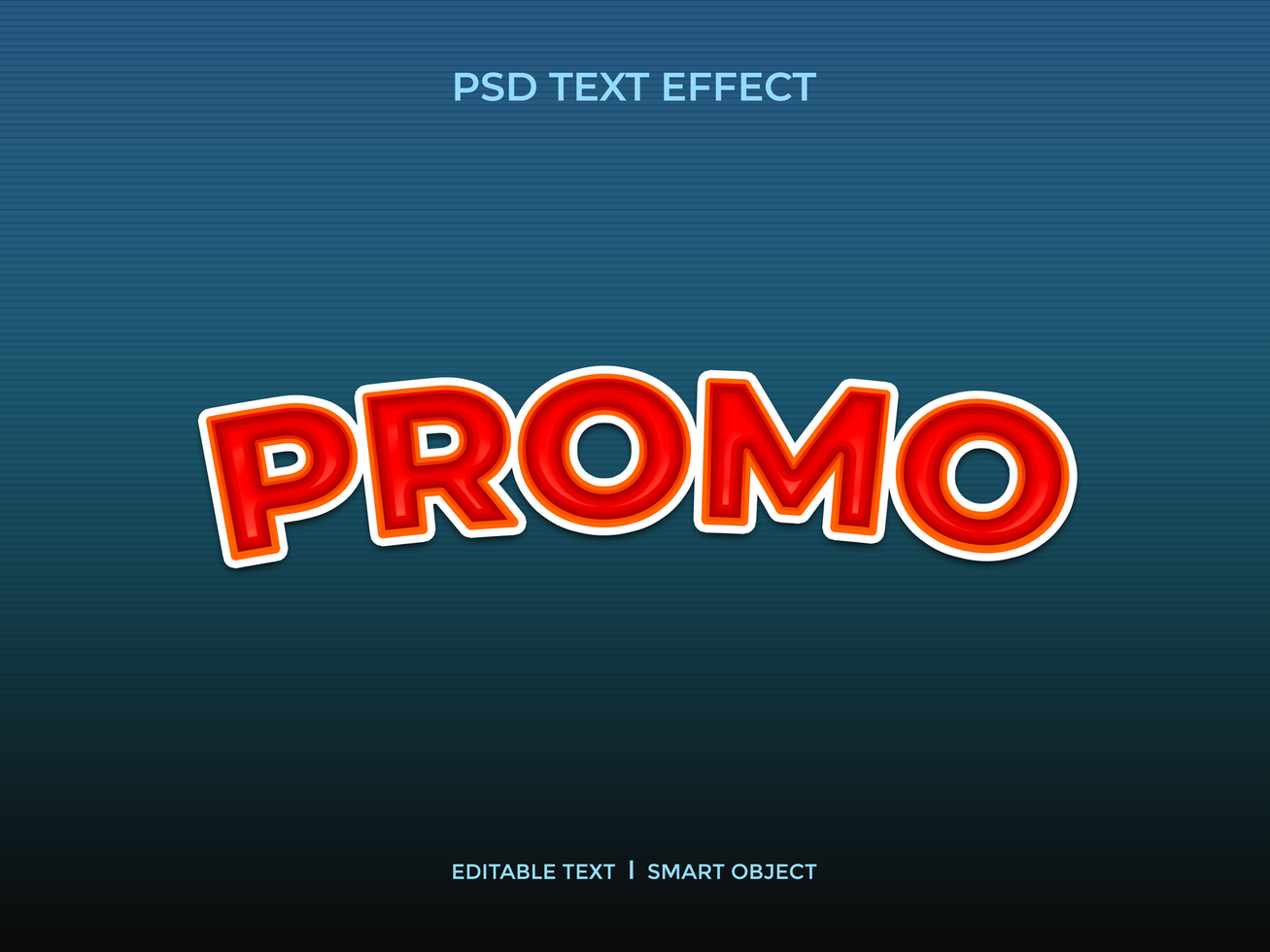 promo testo effetto psd