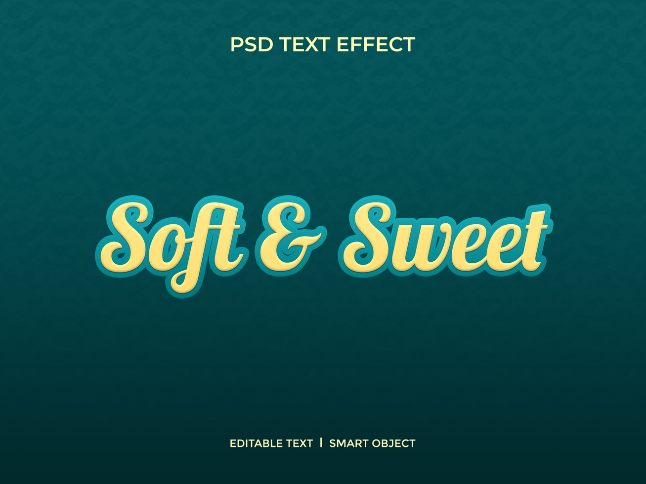 Soft and sweet text effect psd