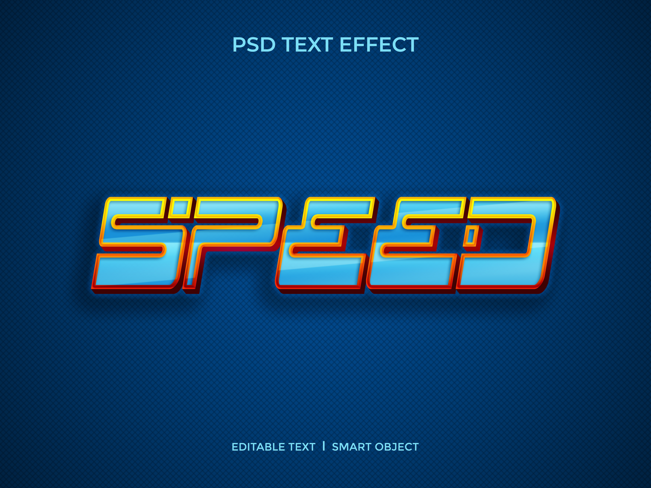 Speed blue text effect psd