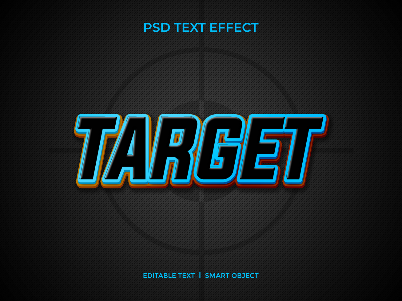 mål text effekt psd