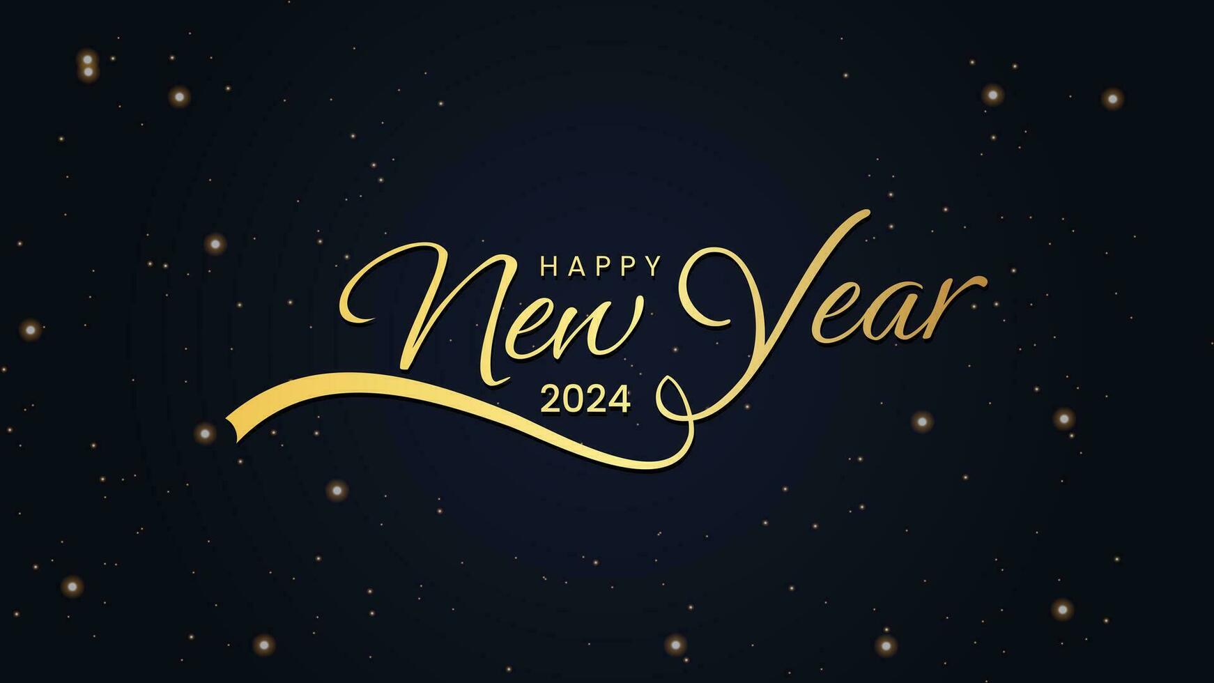 2024 Happy New Year Background Design. Greeting Card, Banner, Poster vector