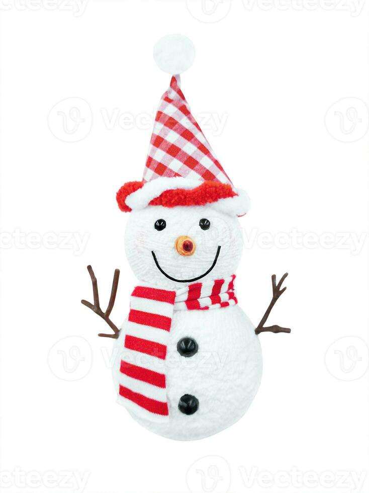 Snowman isolated on white background photo