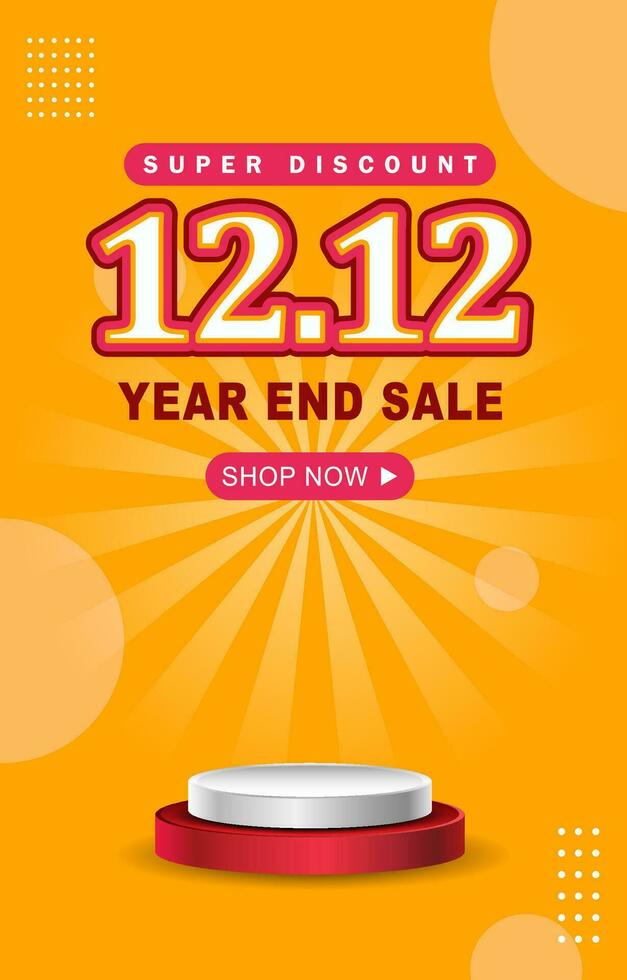 12.12 sale poster design vector