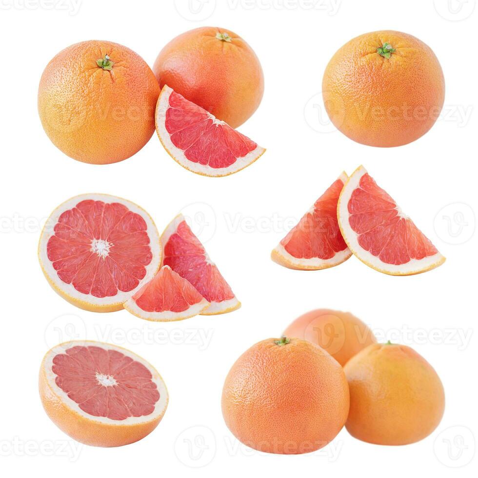 Grapefruit set isolated photo