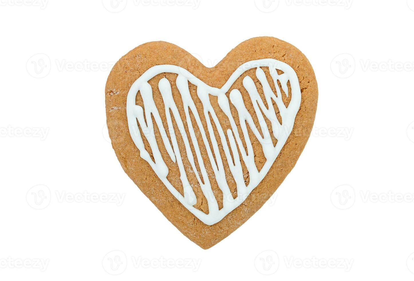 Isolated gingebread heart photo