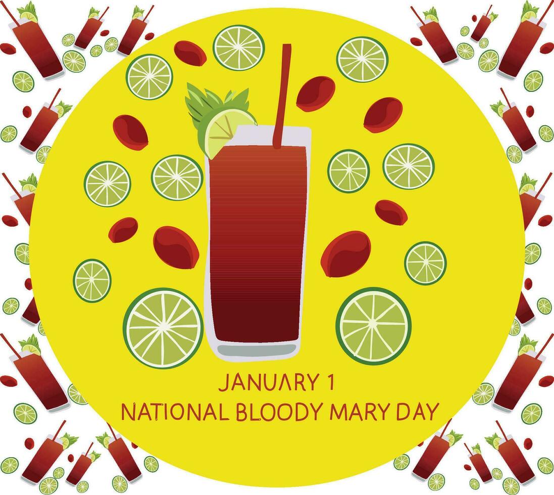 NATIONAL BLOODY MARY DAY vector illustration