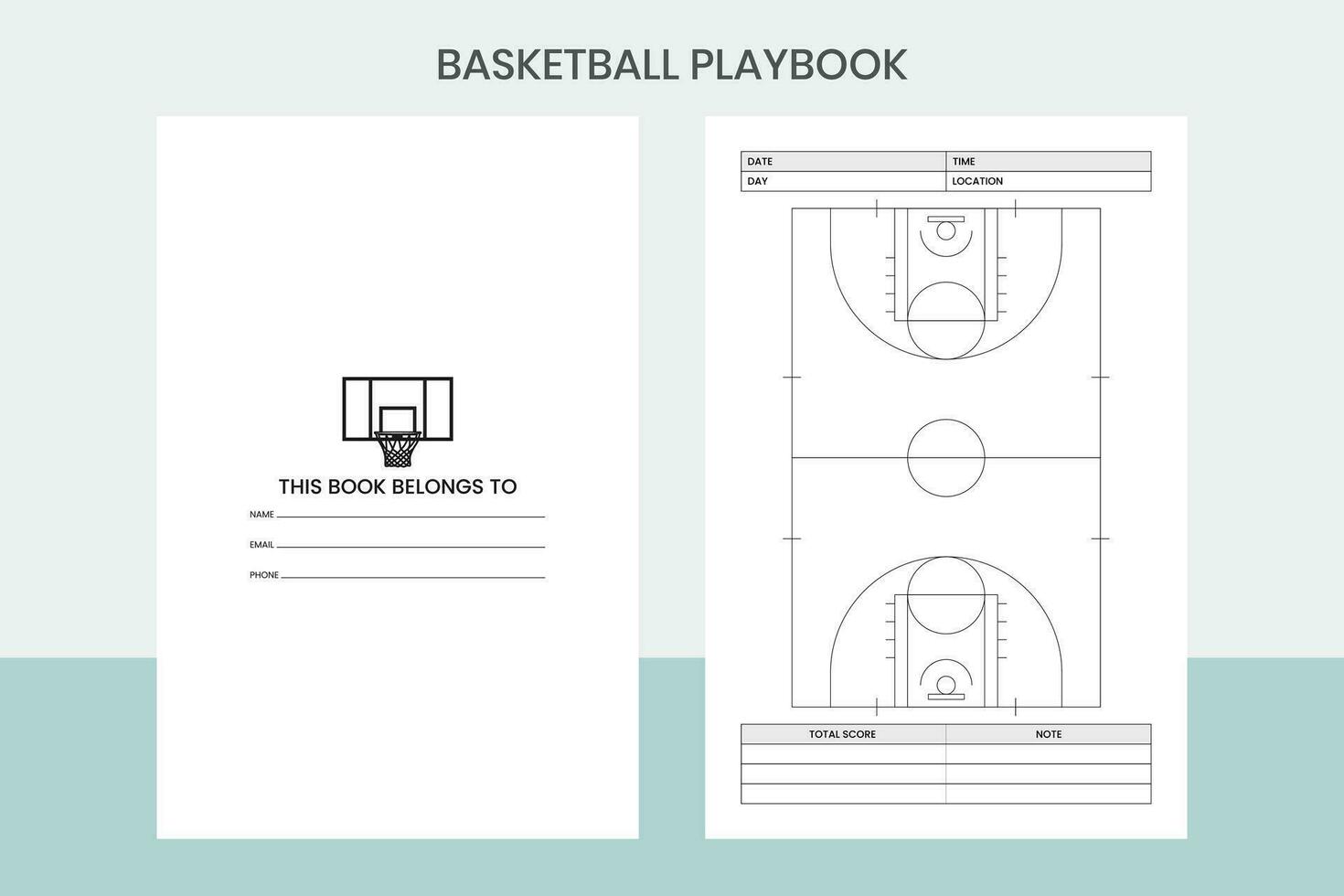 baloncesto libro de jugadas gratis modelo vector