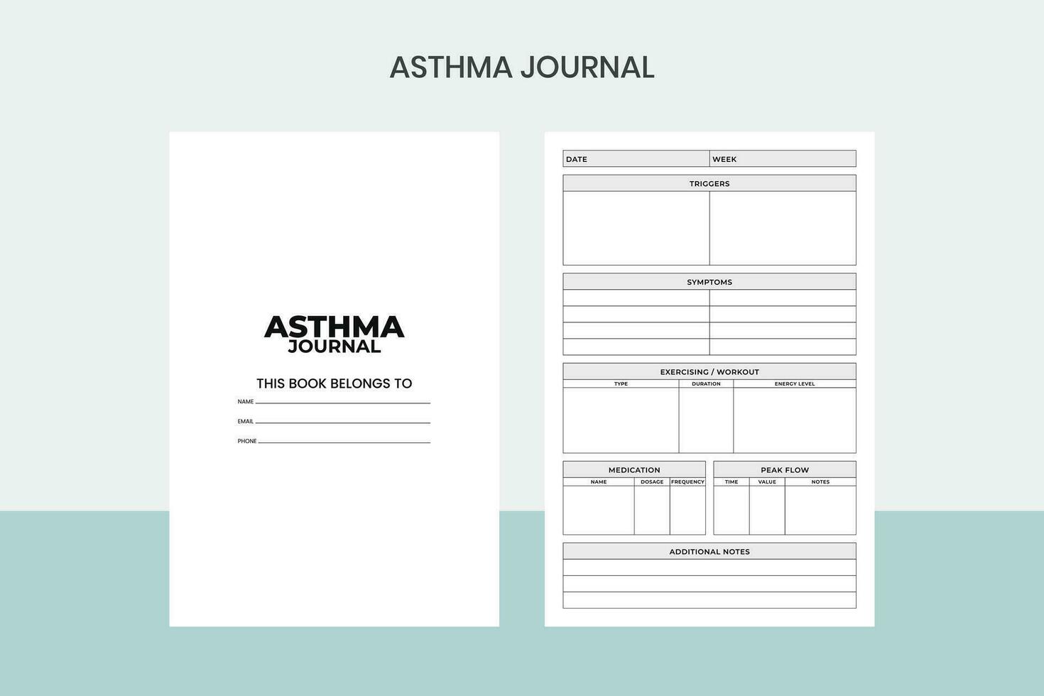 Asthma Journal Free Template vector