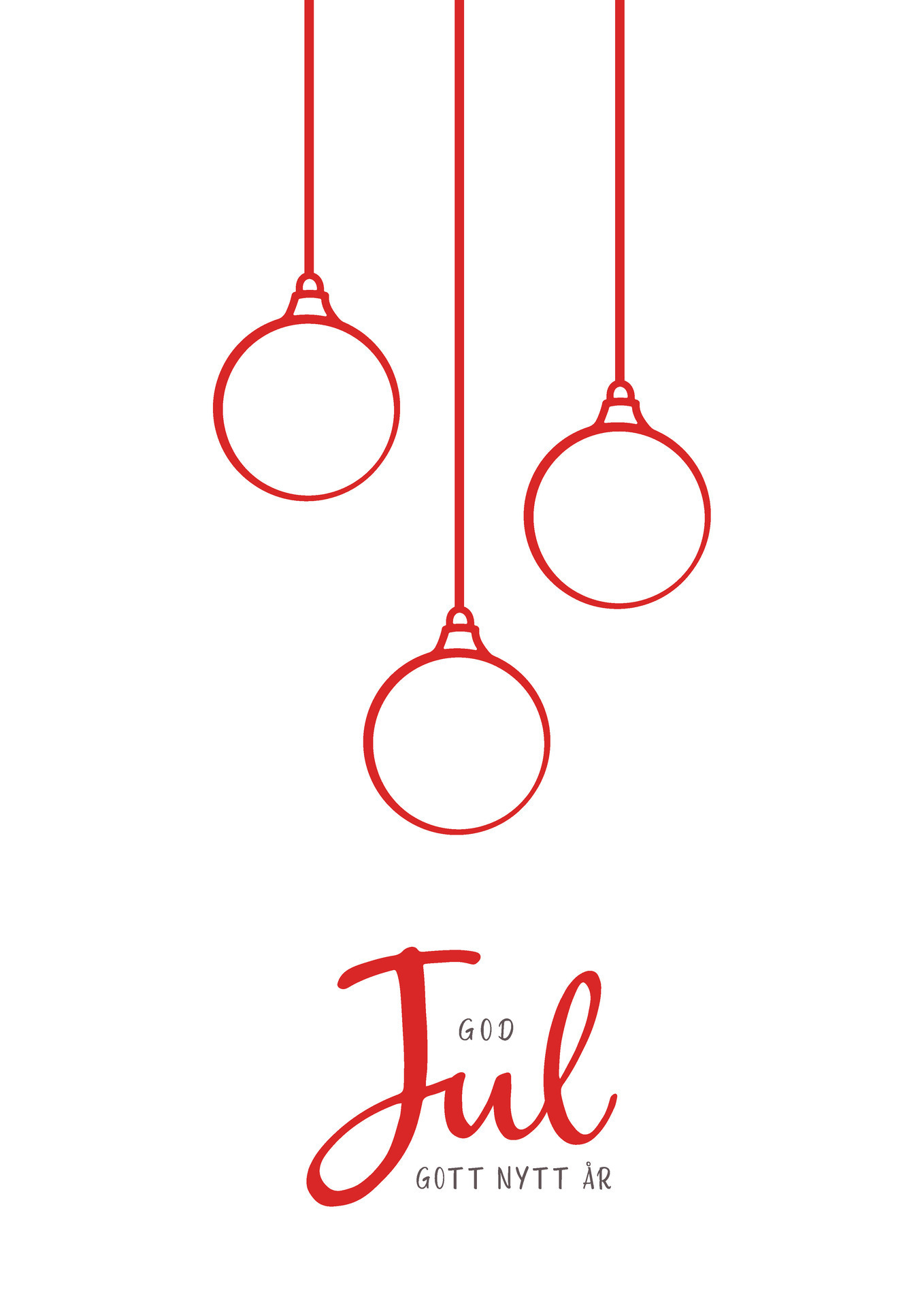 Merry Christmas and Happy New Year lettering in Swedish with christmas baubles 35104867 Vector