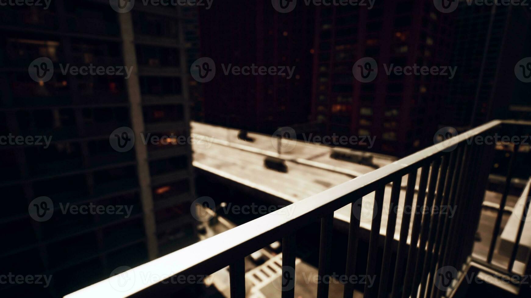 A mesmerizing cityscape captured from a balcony viewpoint photo