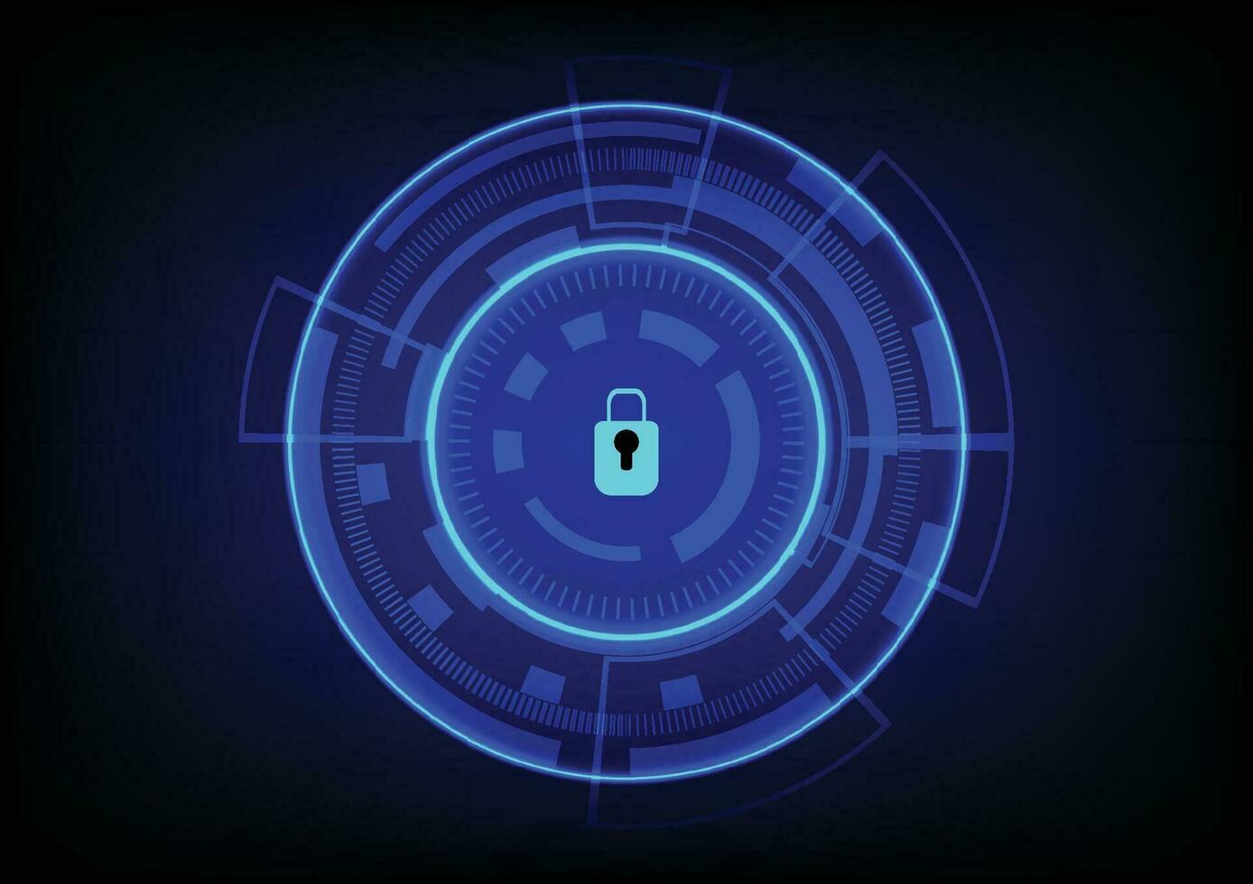 lock hi tech digital background vector