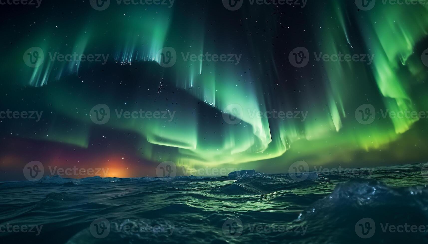 AI generated Majestic mountain range illuminated by starry night, tranquil scene generated by AI photo