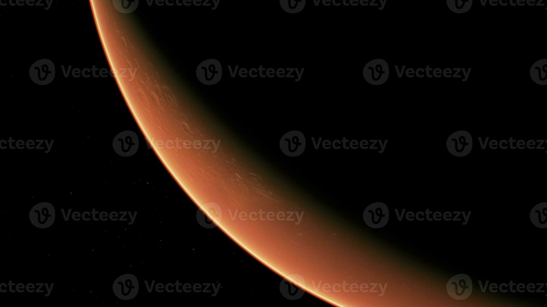 Amazing red planet Mars in deep stellar space photo