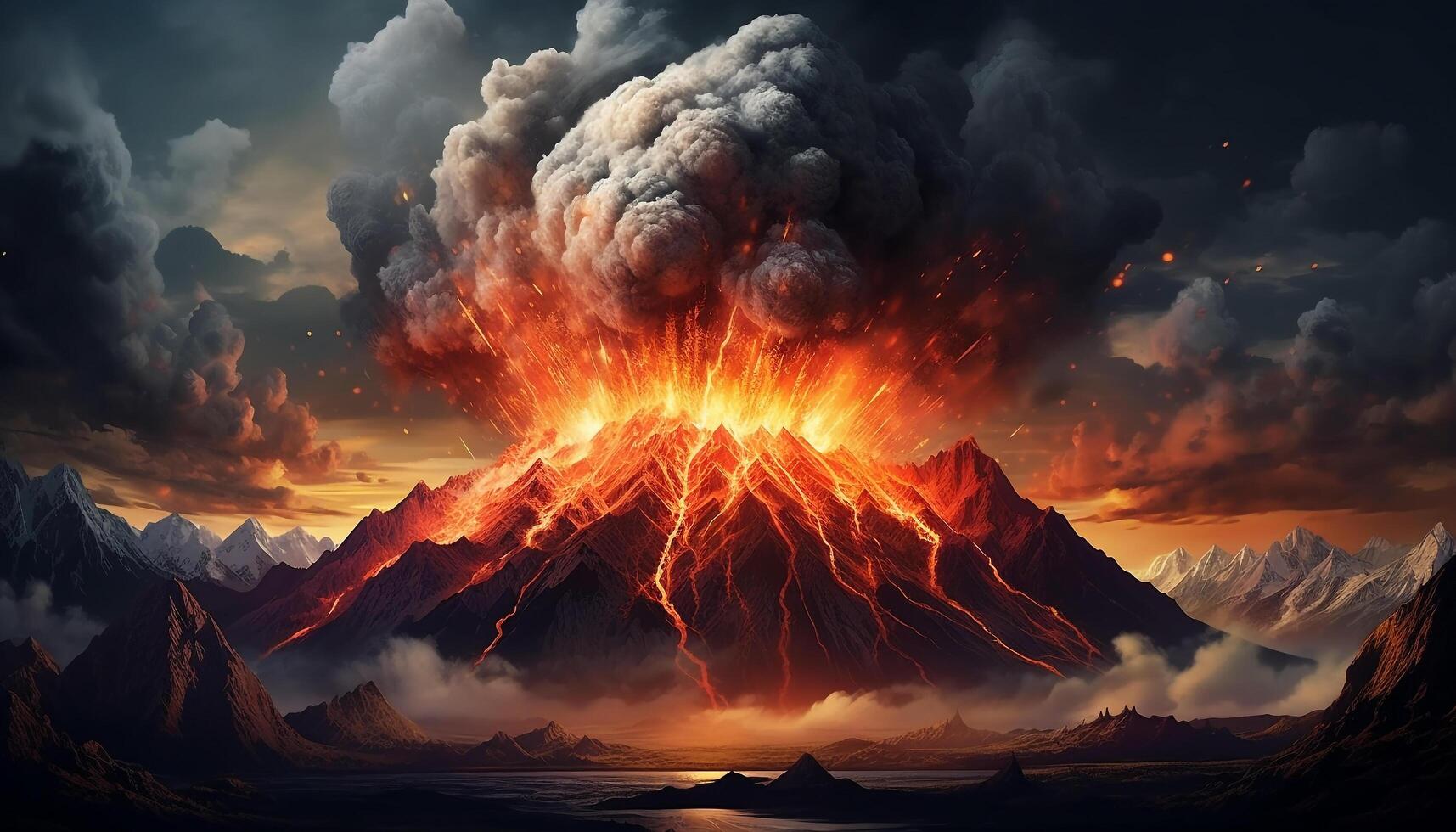 AI generated Glowing bonfire erupts, melting steel in nature fiery inferno generated by AI photo