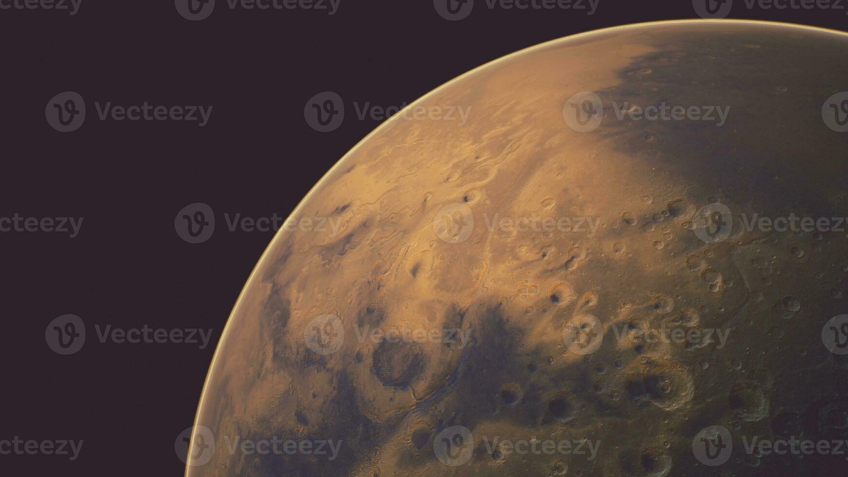 Amazing red planet Mars in deep stellar space photo