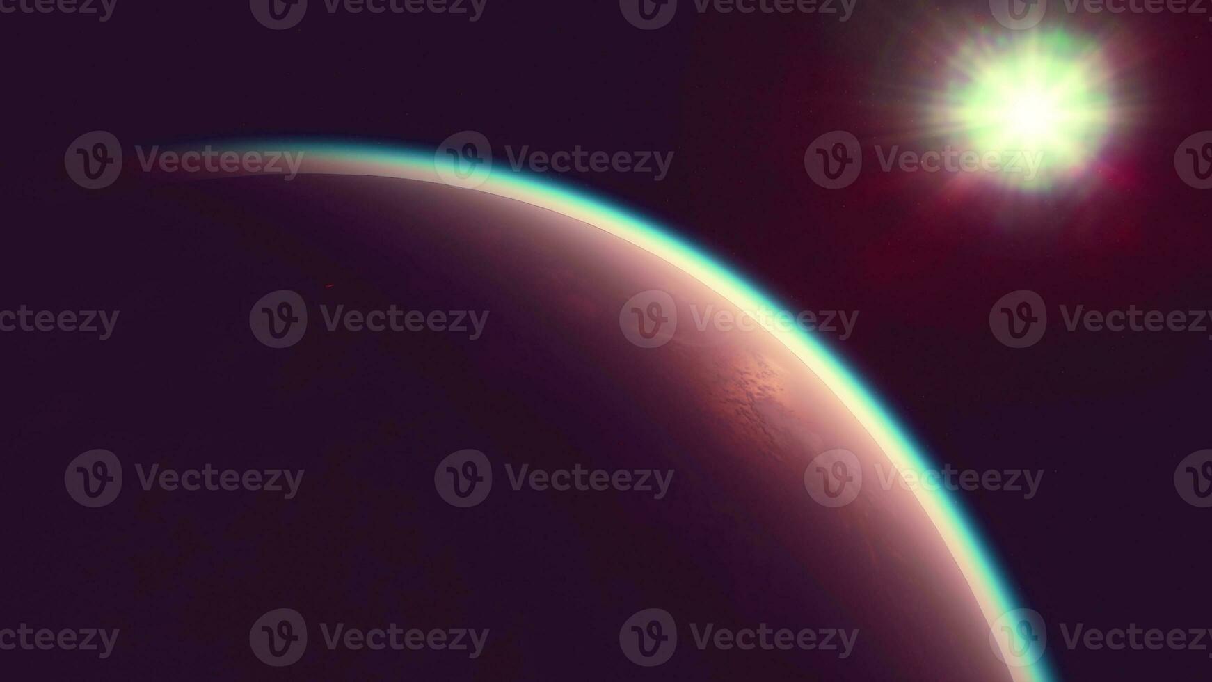 Surface of Earth planet in deep space photo