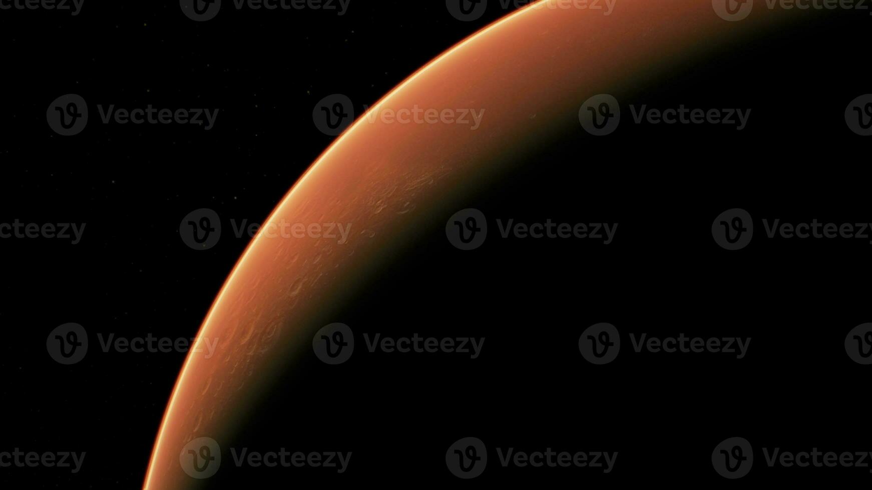 Amazing red planet Mars in deep stellar space photo