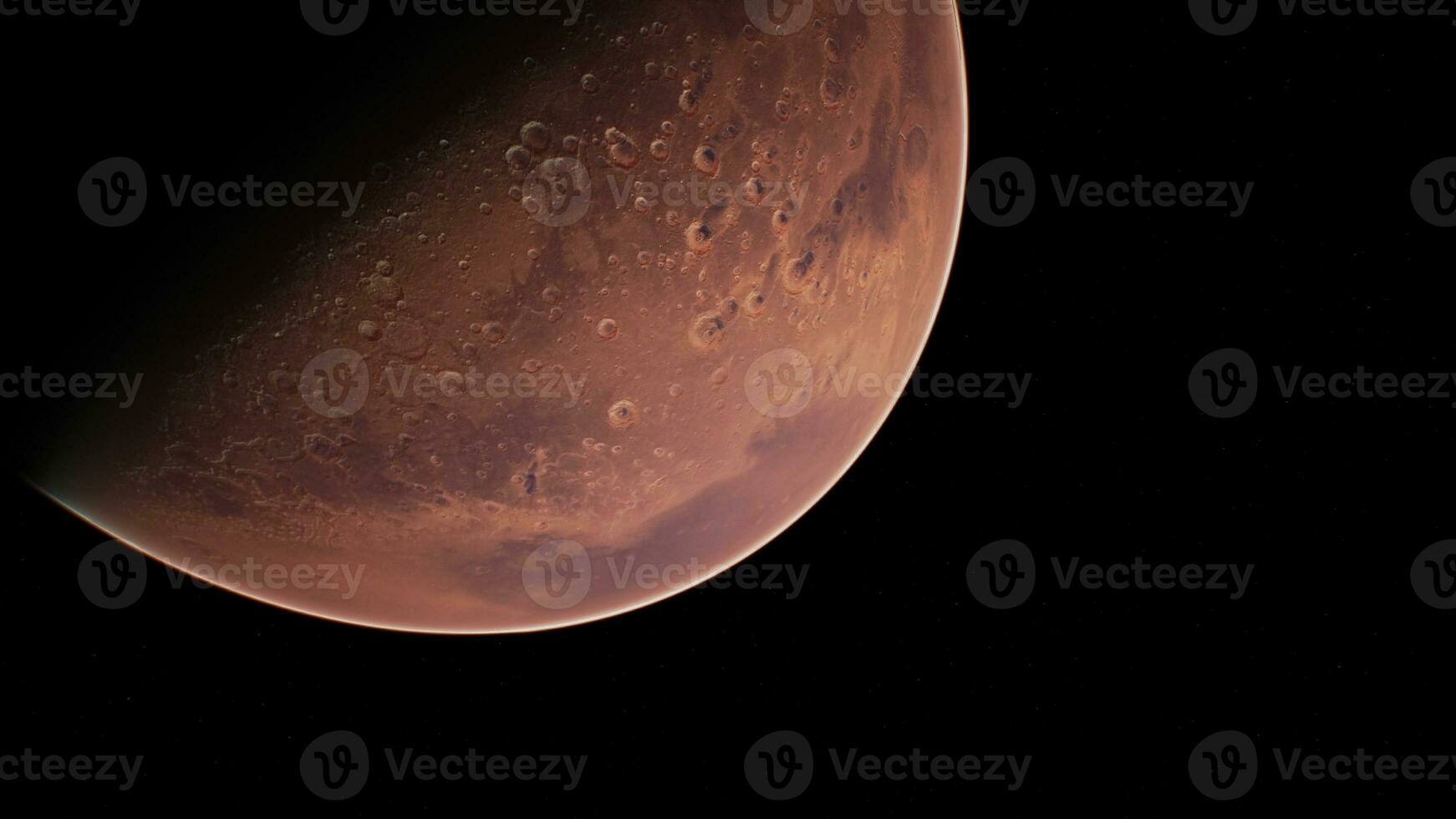 Orbiting Planet Mars in deep space photo