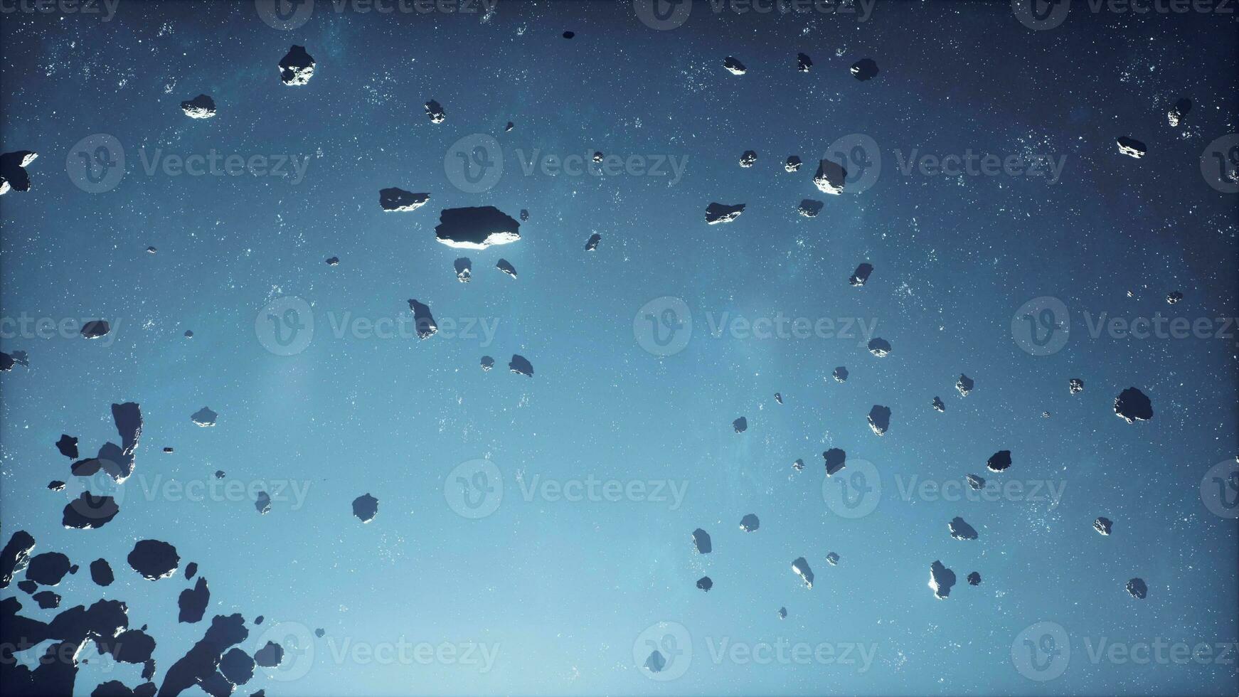 immense field of treacherous asteroids in a cosmic nebula photo
