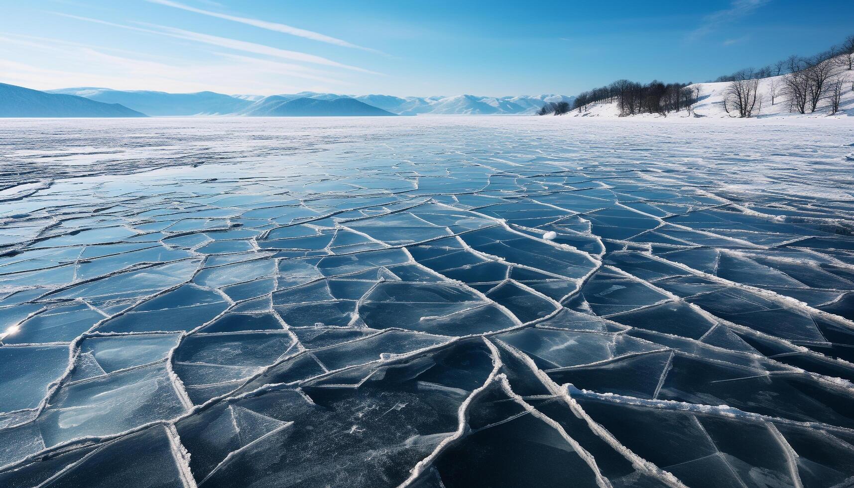 ai generado resumen azul hielo cristal refleja naturaleza congelado frescura generado por ai foto