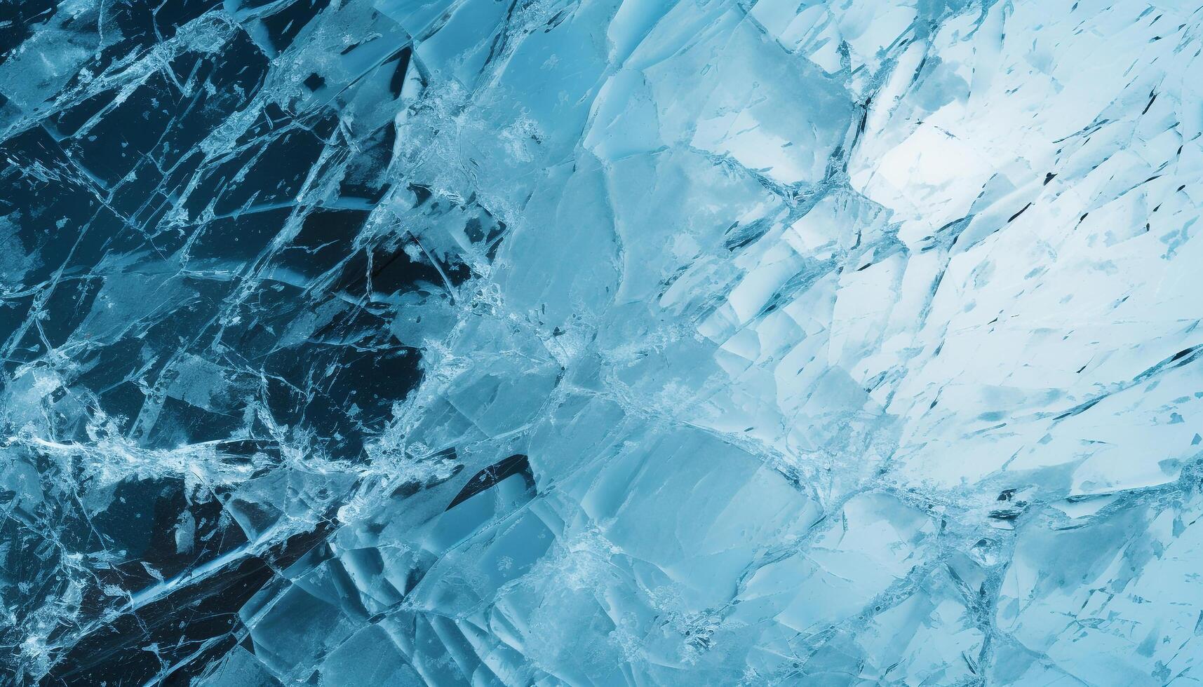AI generated Abstract blue ice crystal reflects nature frozen freshness generated by AI photo