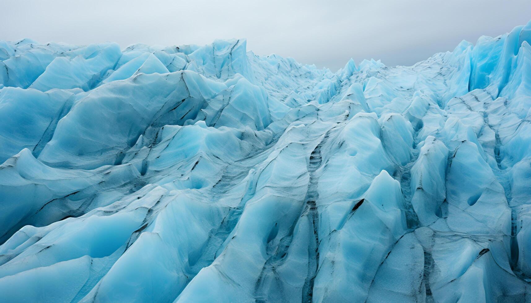 AI generated Abstract blue ice crystal reflects nature frozen freshness generated by AI photo