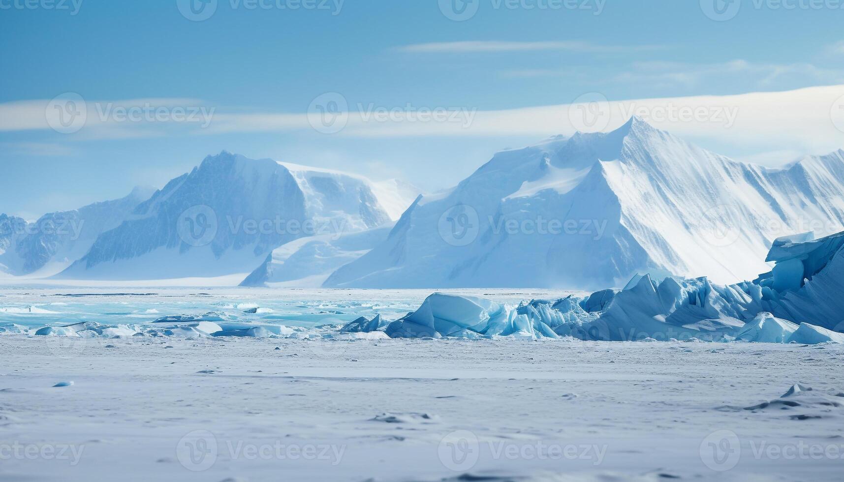 AI generated Freshness of winter reflected in transparent ice crystal patterns generated by AI photo