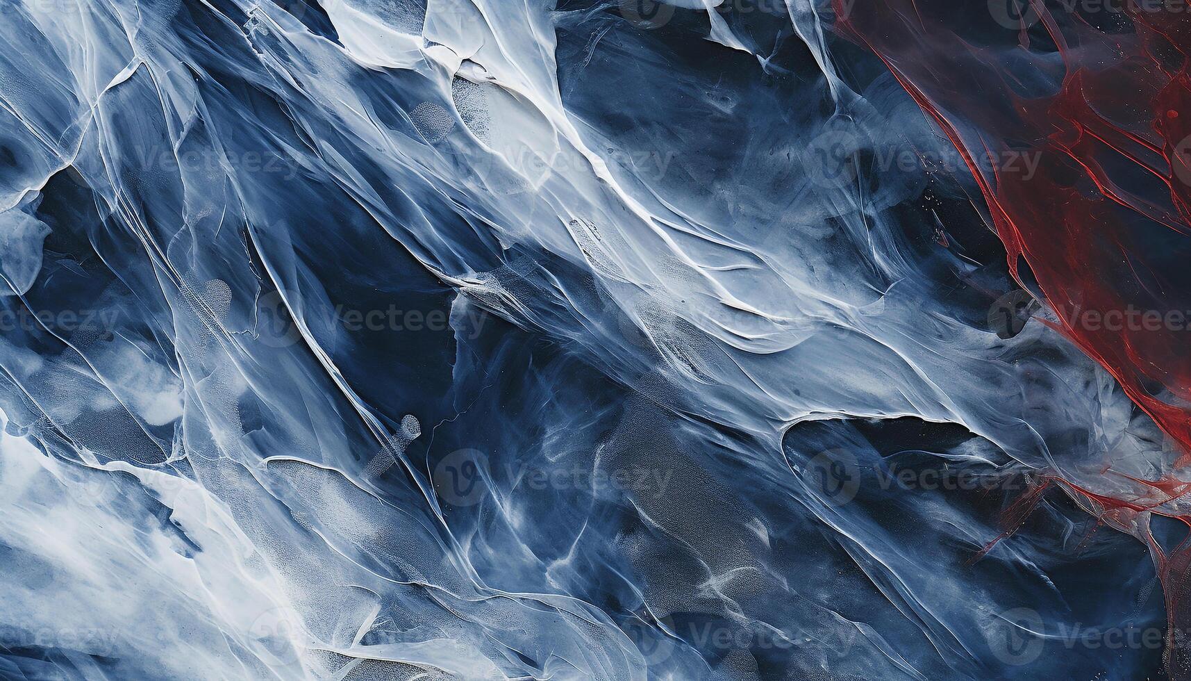 AI generated Freshness of winter reflected in transparent ice crystal patterns generated by AI photo