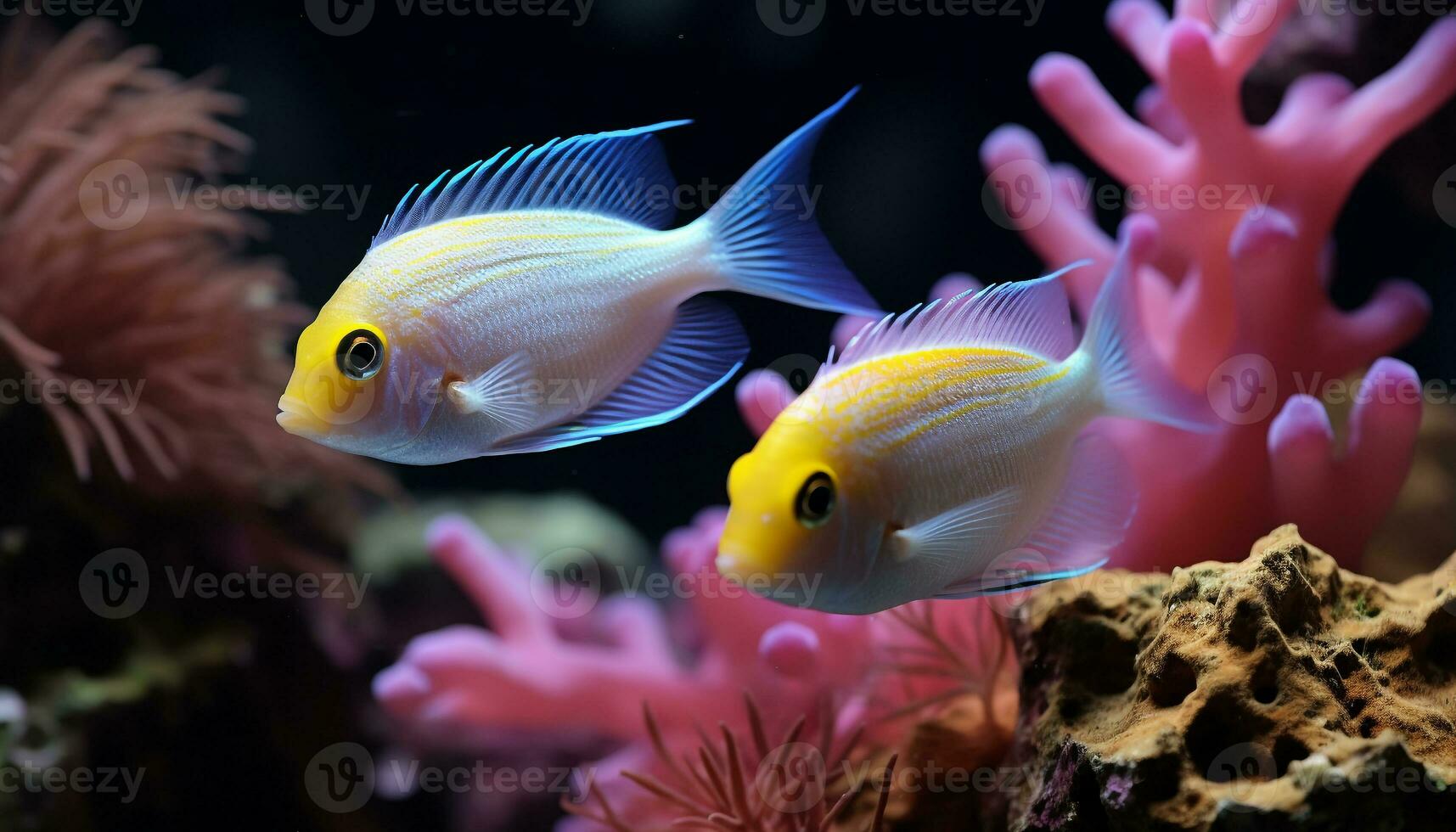 AI generated Underwater beauty fish, reef, nature, animal, water, tropical climate generated by AI photo