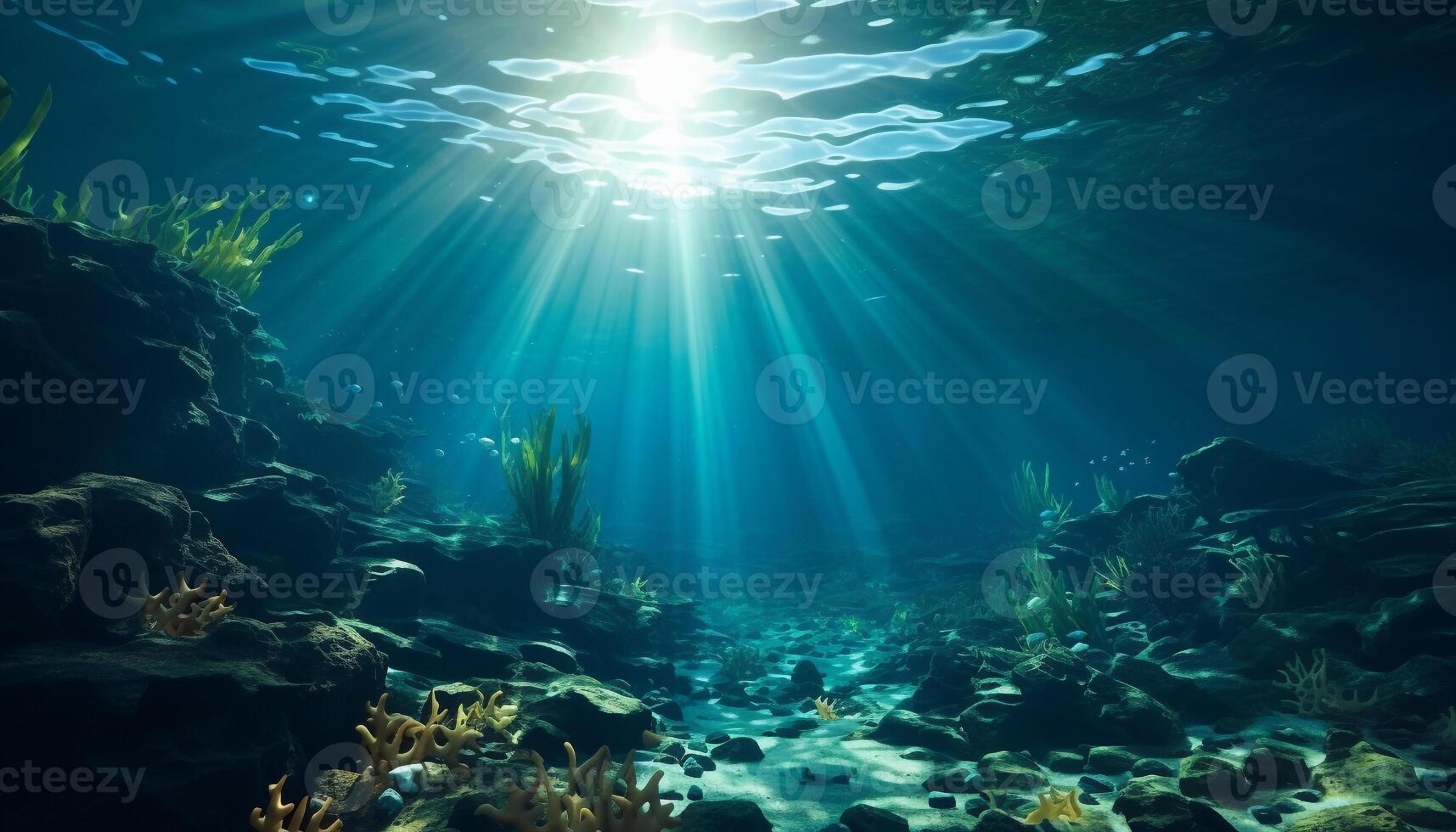 AI generated Underwater beauty fish, reef, nature, animal, water, tropical climate generated by AI photo