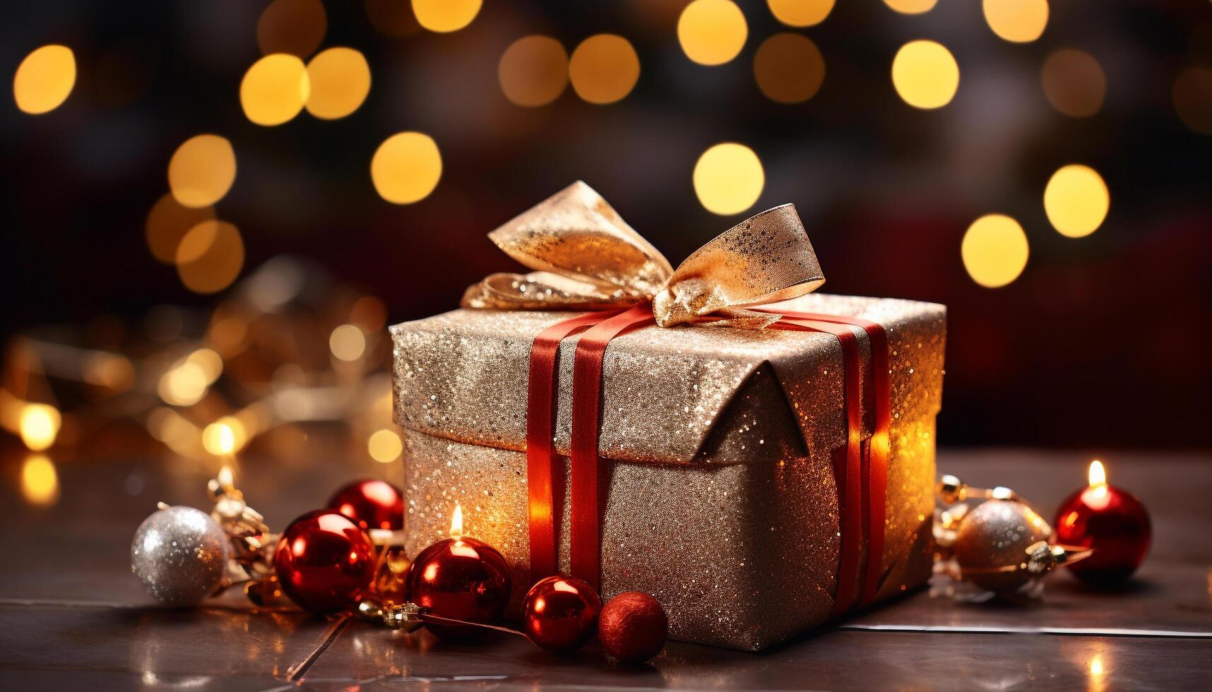 AI generated A stack of shiny gift boxes, vibrant decorations for celebration generated by AI photo