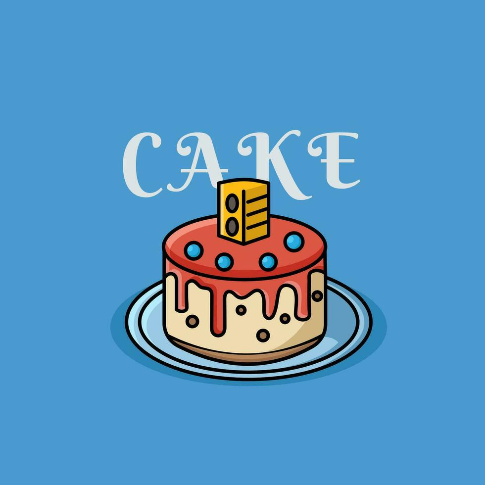 Amazing Cake Vector Illustration