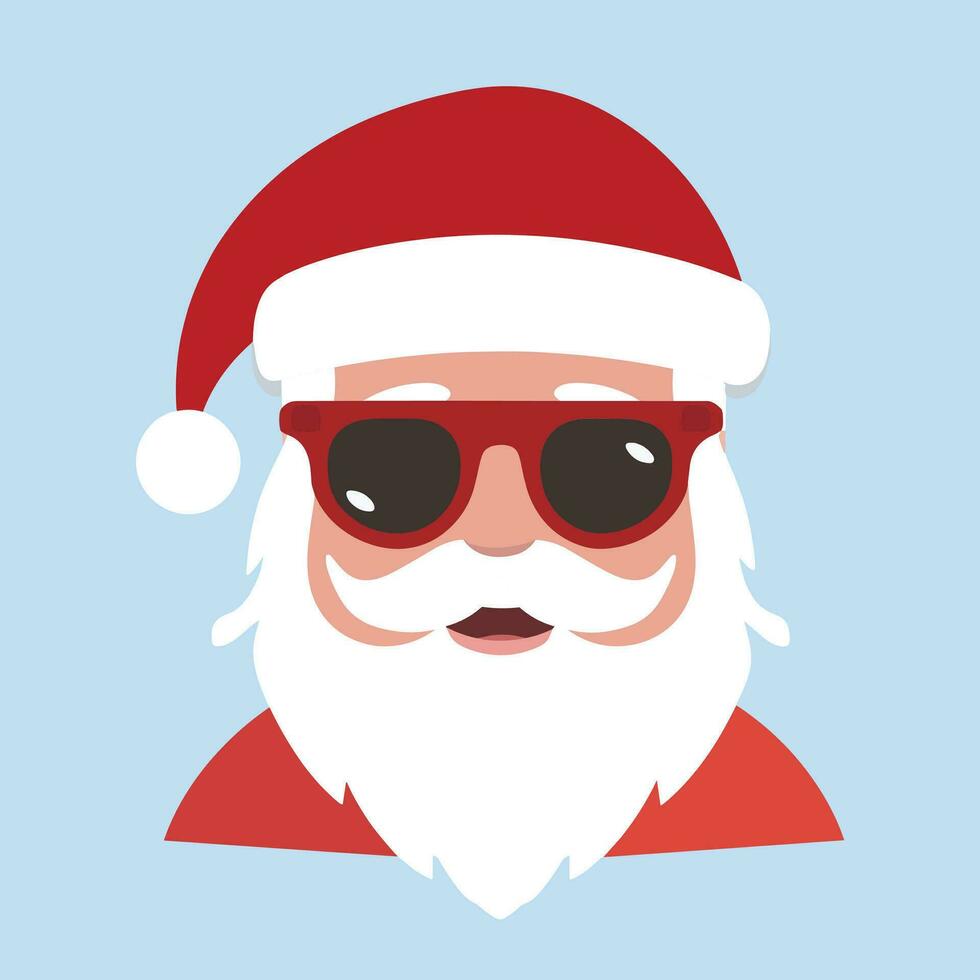 Papa Noel vistiendo sombras vector ilustración para un frio Navidad