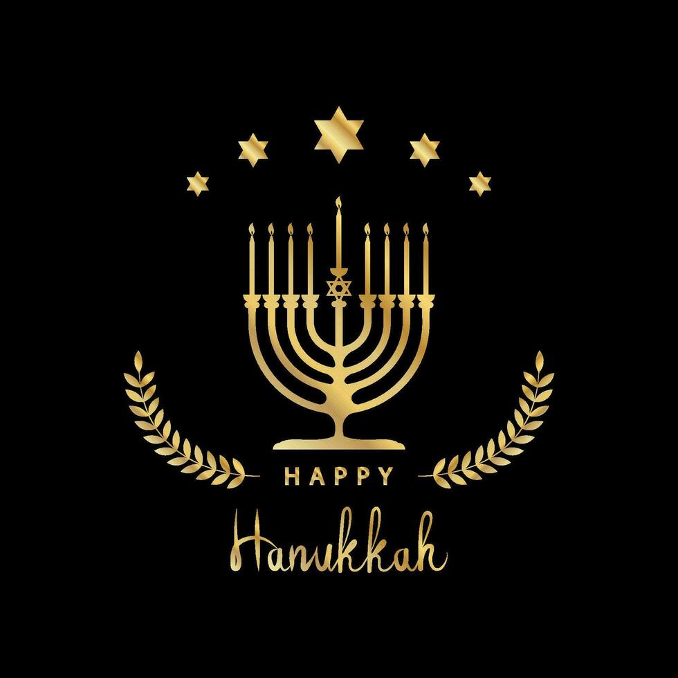 Happy Hanukkah card. vector