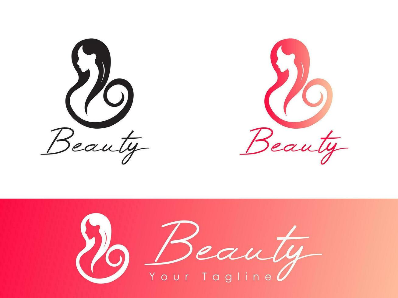 vector of women's logos beauty