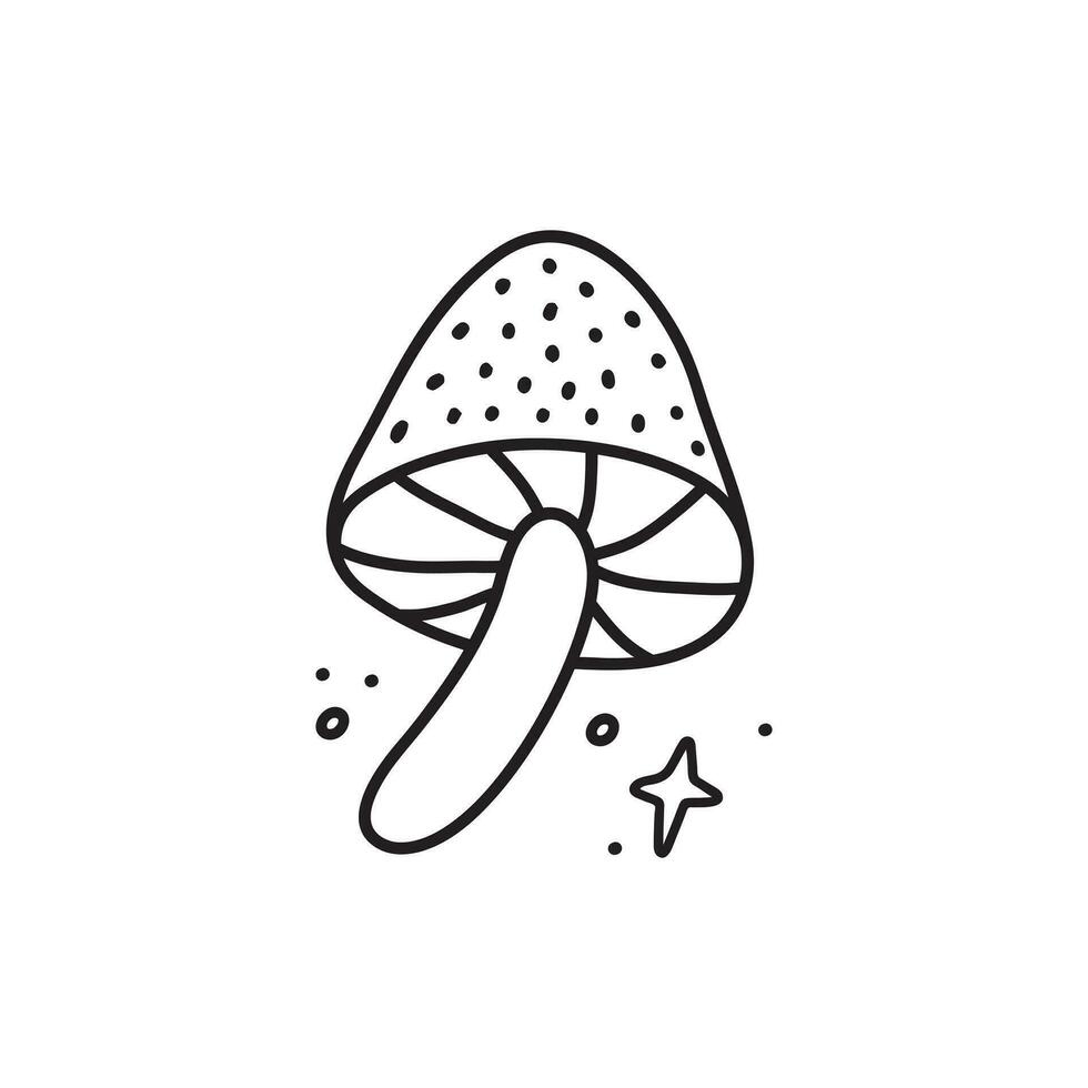 PMushroom icon. Amanita Vector illustration isolated on white background