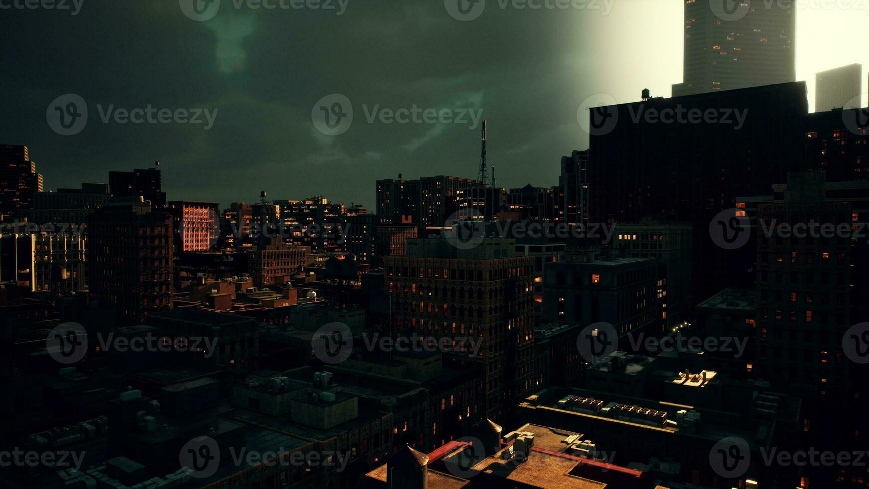 New York City skyline with Manhattan skyscrapers after the storm photo