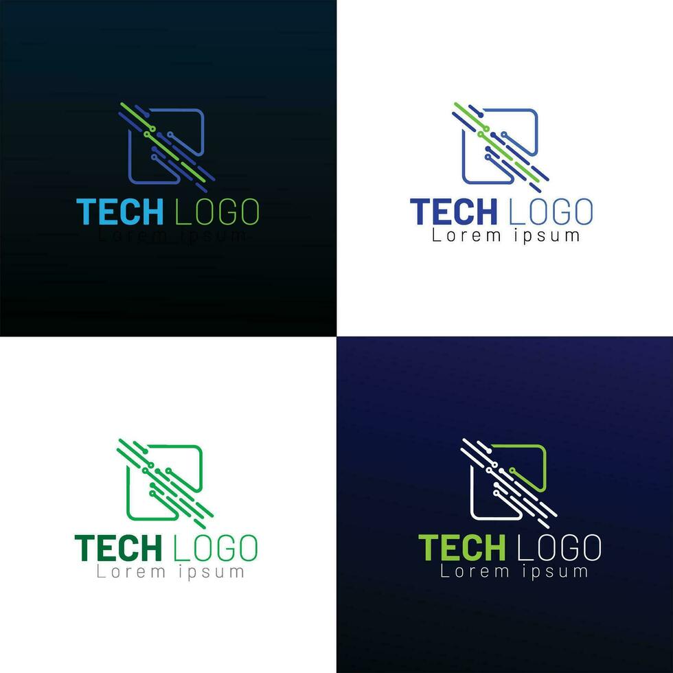 Modern technology letter logo design. Initial A for symbol tech, internet, system vector