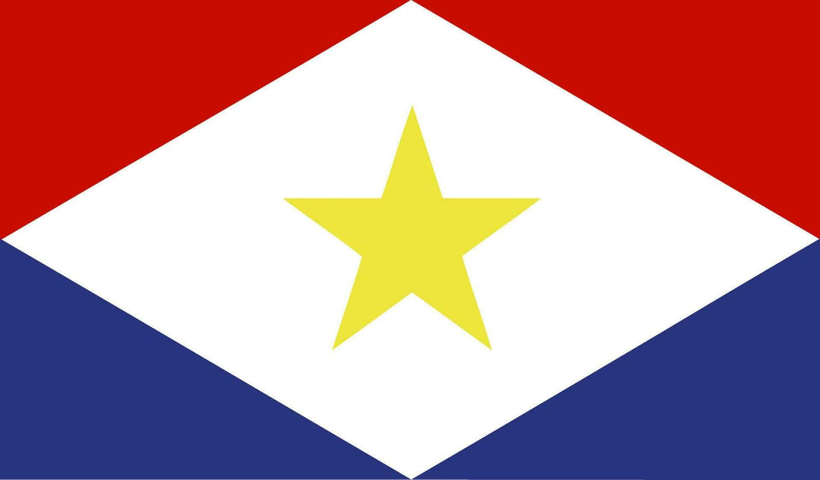 THE FLAG OF SABA vector