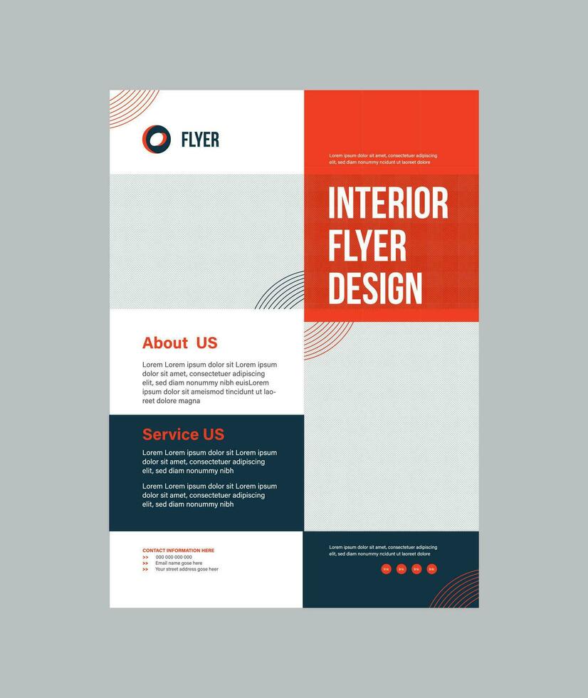 Minimalist  Flyer Design Layout vector