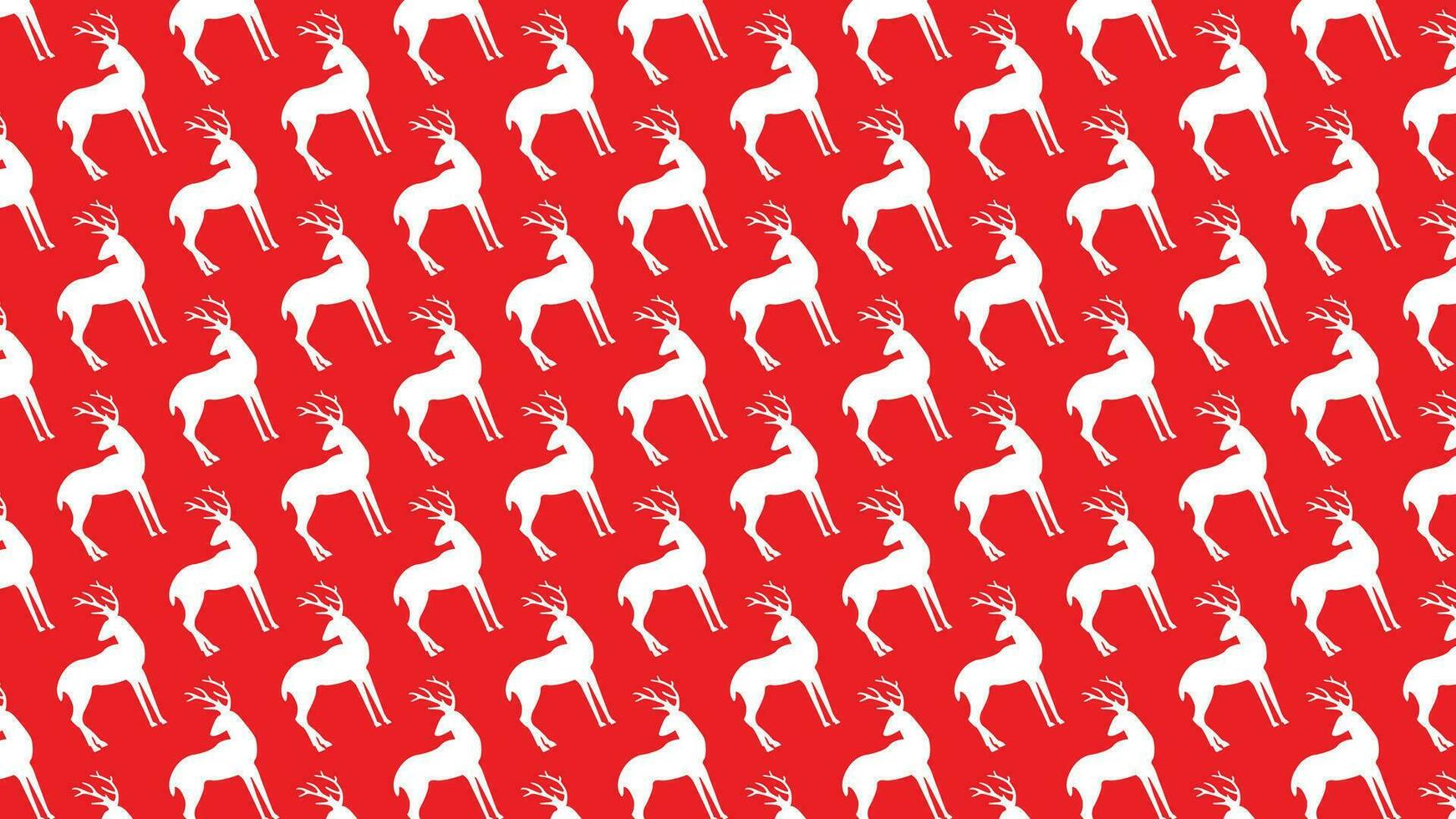 deer pattern background. Vector illustration. animal pattern . isolated in red