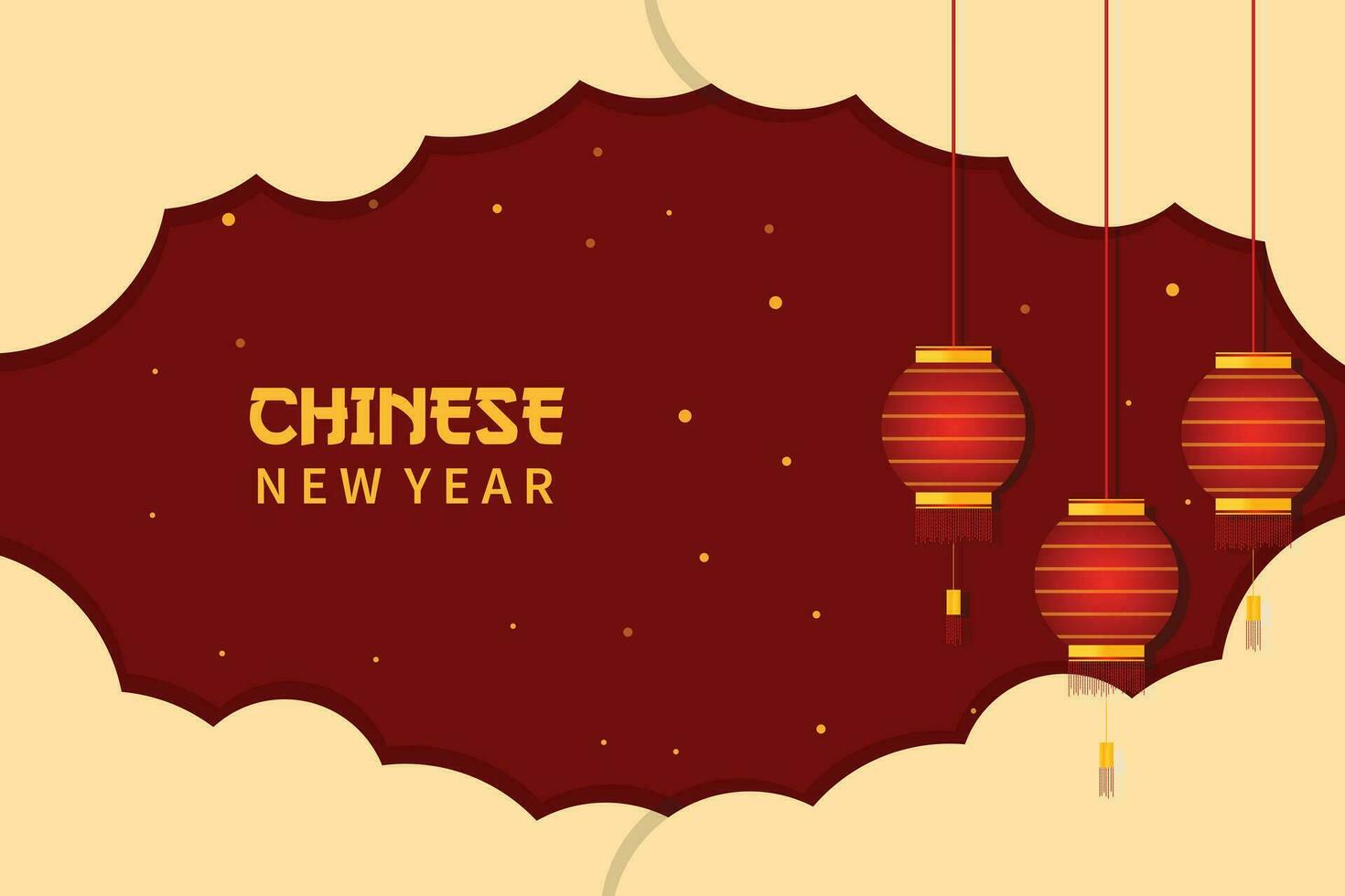 contento chino nuevo año modelo para bandera vector