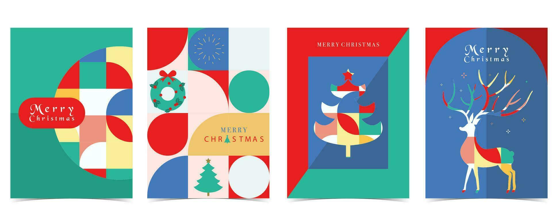 Navidad antecedentes con árbol,presente,corona.editable vector ilustración para postal, a4 Talla