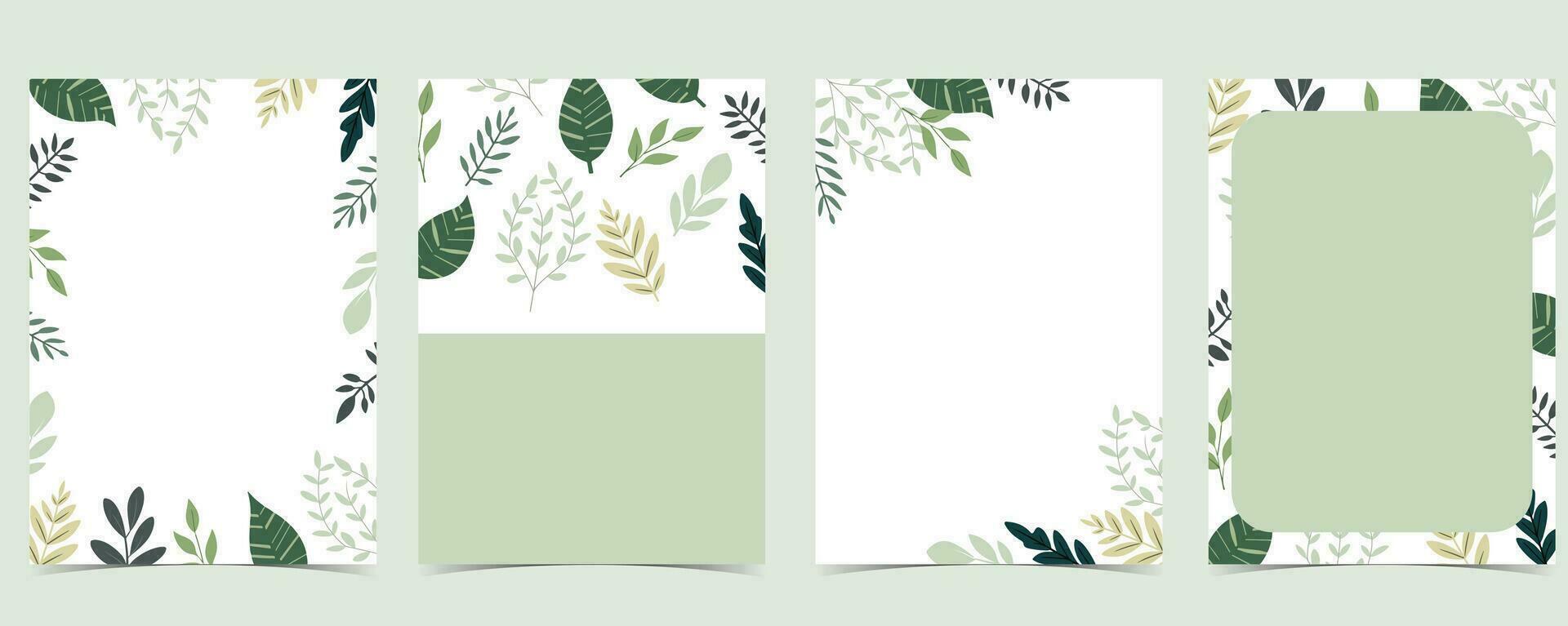 green leaf background. vector illustration for postcard,invitation