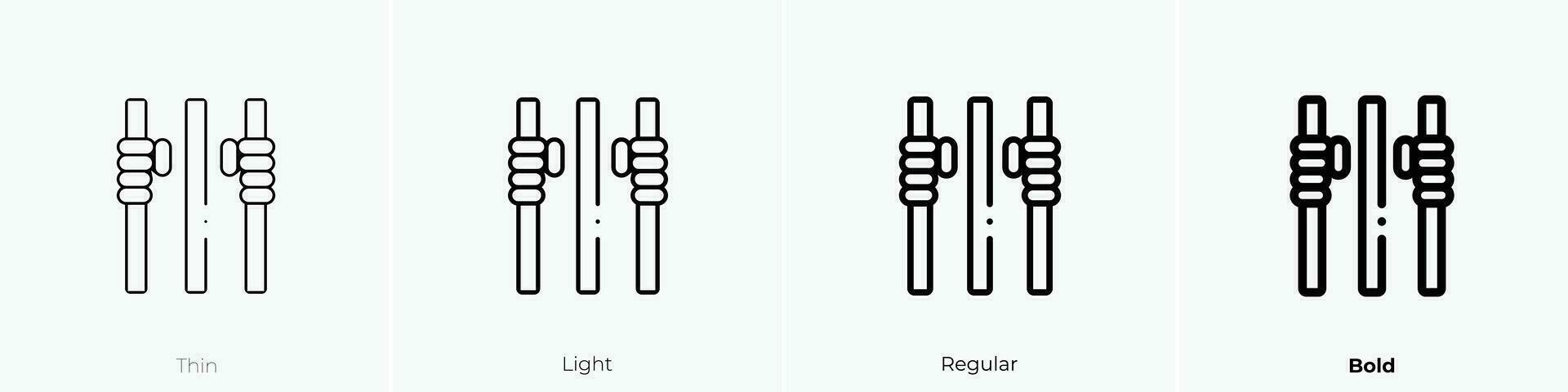 prison icon. Thin, Light, Regular And Bold style design isolated on white background vector
