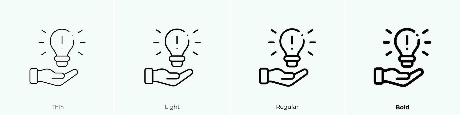 problema resolviendo icono. delgado, luz, regular y negrita estilo diseño aislado en blanco antecedentes vector