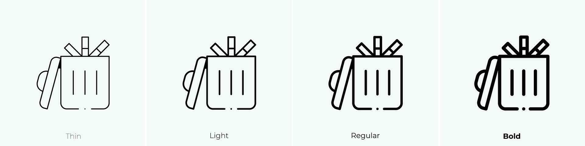 quit smoking icon. Thin, Light, Regular And Bold style design isolated on white background vector