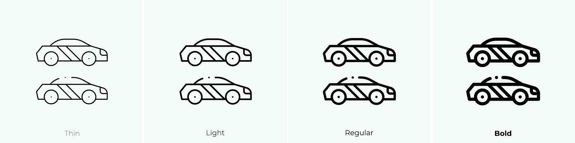 carrera icono. delgado, luz, regular y negrita estilo diseño aislado en blanco antecedentes vector