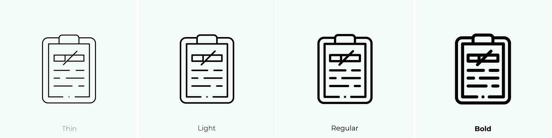 quit smoking icon. Thin, Light, Regular And Bold style design isolated on white background vector