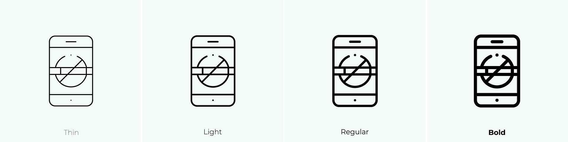 quit smoking icon. Thin, Light, Regular And Bold style design isolated on white background vector